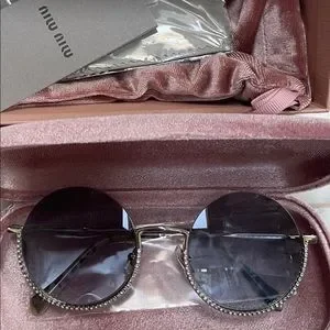 Miu Miu | Accessories | Miu Miu Round Blue Gradient Lenses  display picture 1